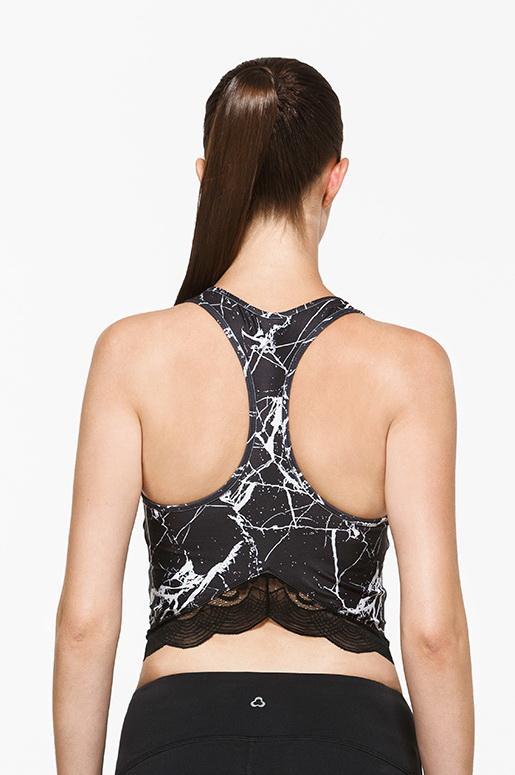 Blakeli Graphic Cropped Training Tank - Women's Workout Top for Yoga, Gym & Running | Breathable Athletic Shirt for Fitness & Sports