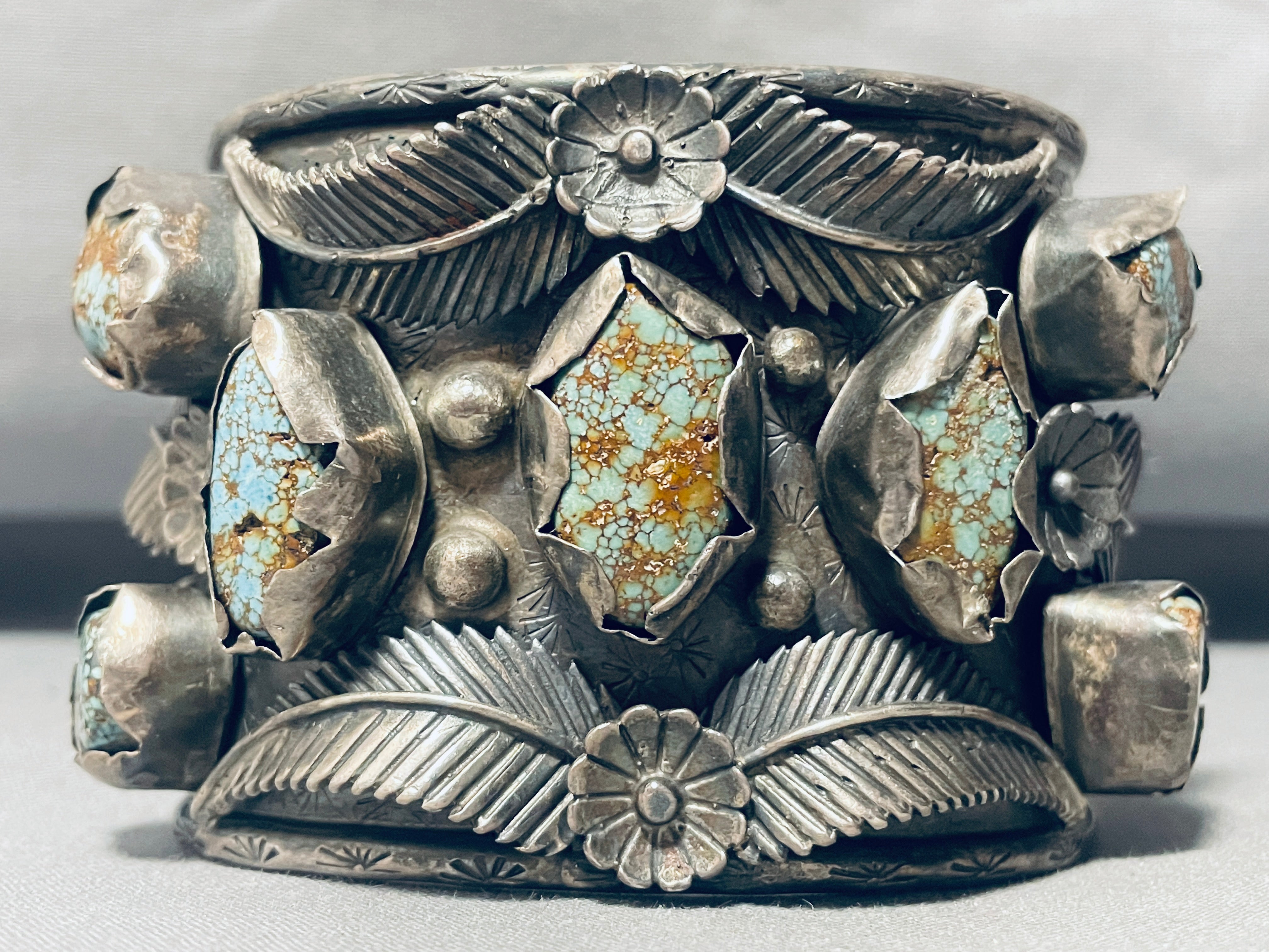 147g Vintage Navajo Turquoise Sterling Silver Bracelet - Authentic Native American Jewelry for Women, Handmade Southwest Style, Perfect for Boho Fashion & Gift Giving