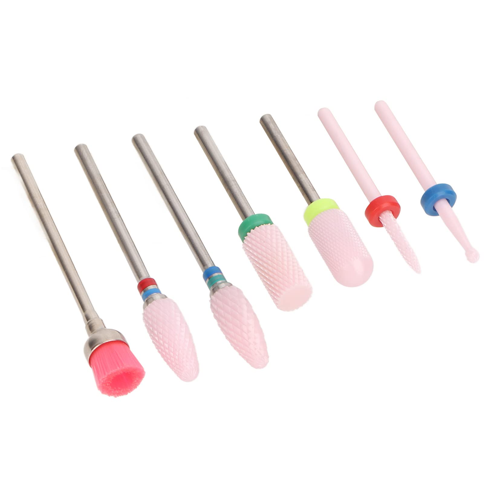 Professional 7pcs Stainless Steel Nail Drill Bits Set - Electric Nail File Grinding Bits for Acrylic Nails, Manicure & Pedicure Tools - Perfect for Salon & Home Nail Care