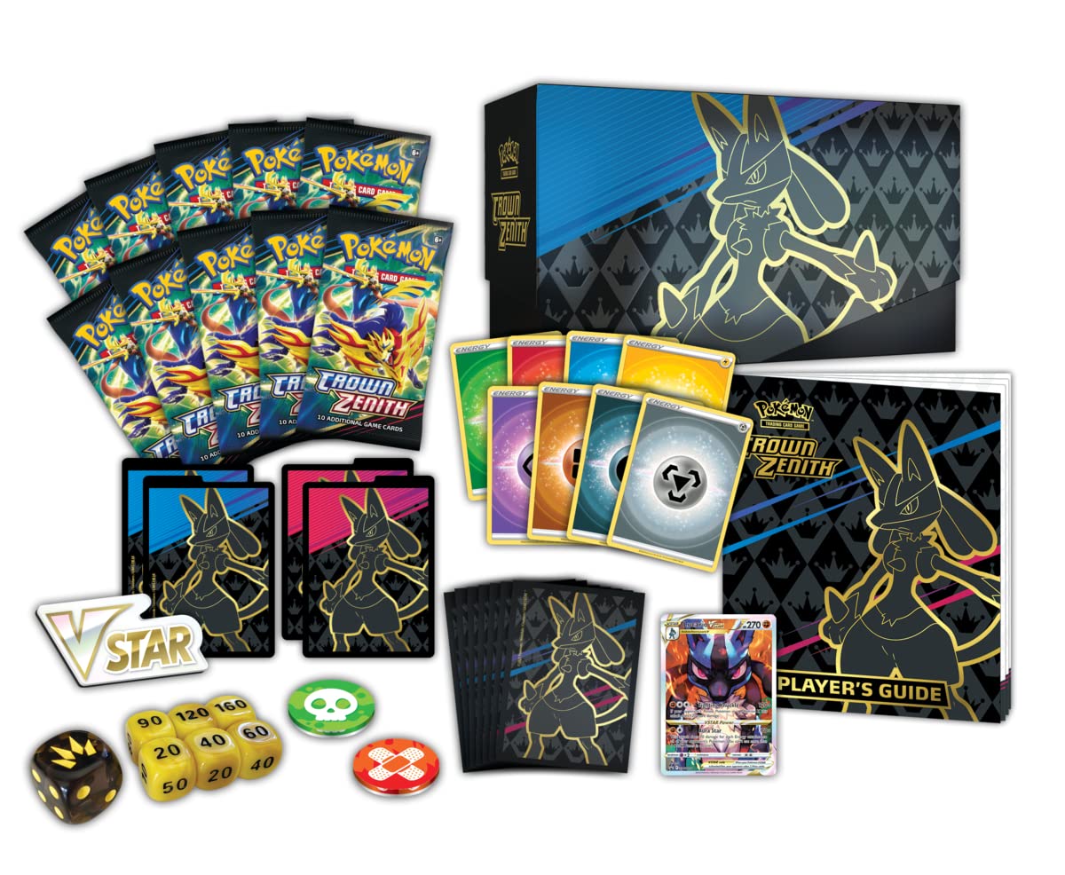 Pokemon TCG Crown Zenith Elite Trainer Box - Premium Collectible Cards for Trading & Battles - Perfect for Pokemon Fans & Card Game Enthusiasts