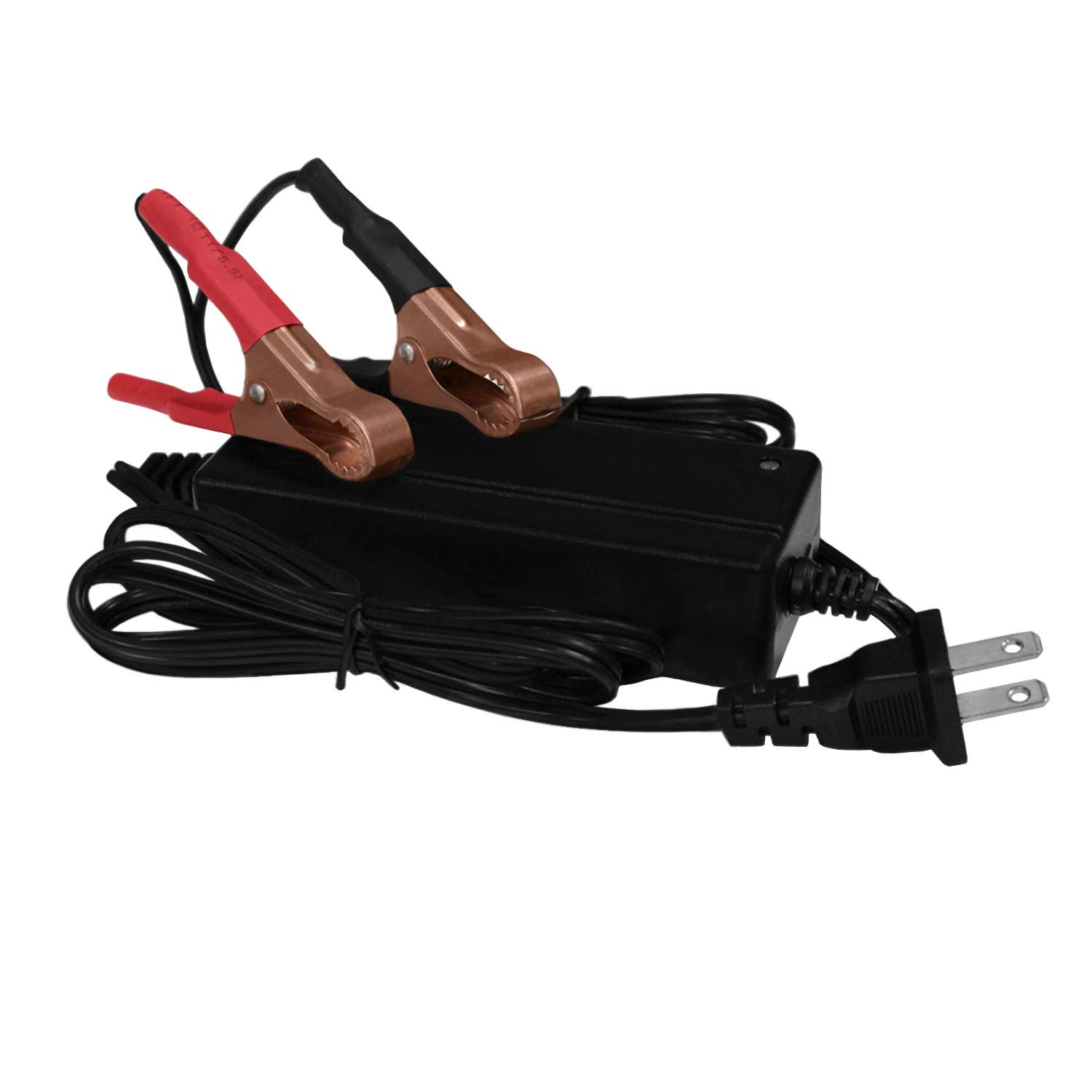 Mighty Max 12V 2A Battery Charger & Maintainer for 12V 5AH SLA Batteries - Perfect for Minuteman E500, Power Wheels, Scooters & Emergency Backup Power