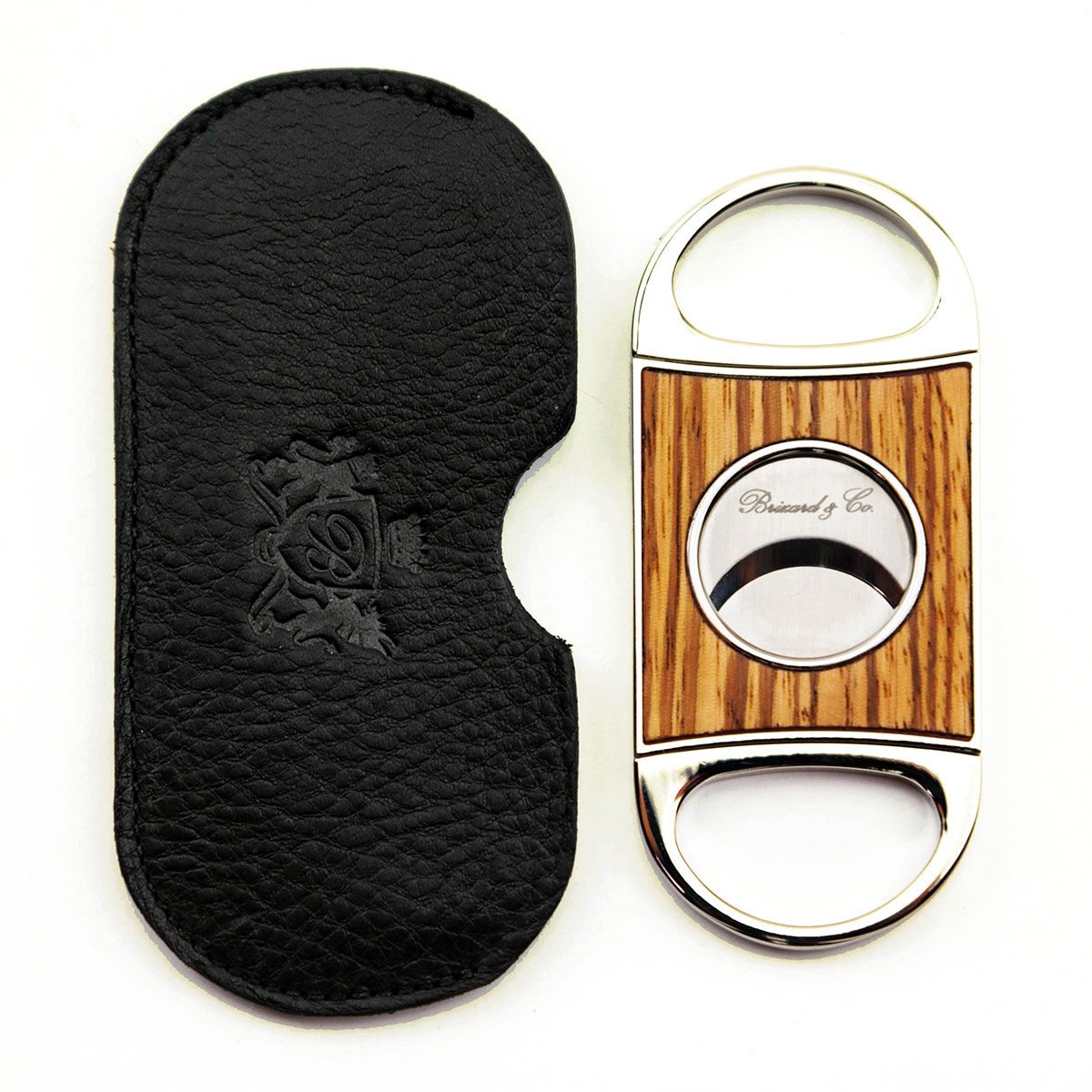 Premium Brizard & Co Double Guillotine Series II Zebrawood Cigar Cutter - Sharp Stainless Steel Blades for Perfect Cut | Ideal for Cigar Enthusiasts & Luxury Gifts