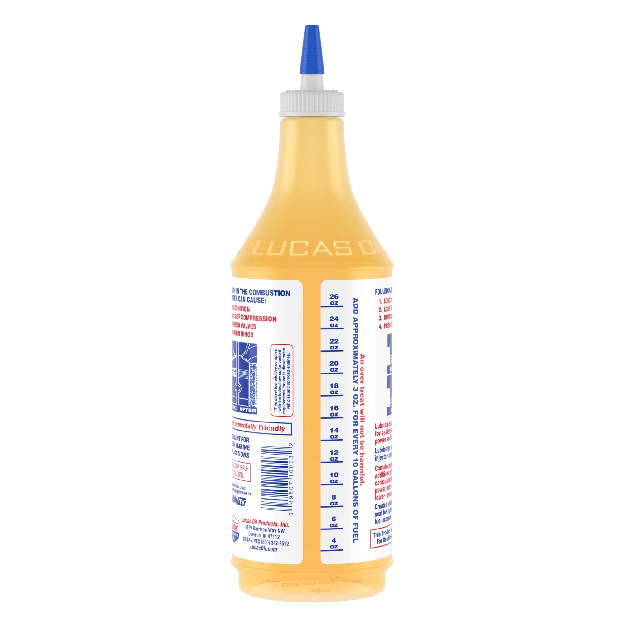Lucas Oil 10003 Fuel Treatment - 1 Quart Bottle | Gasoline & Diesel Additive | Improves MPG & Engine Performance | Ideal for Cars, Trucks & Heavy Equipment