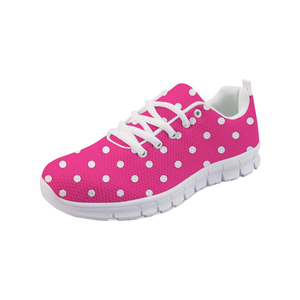 Upetstory Women's Polka Dot Fashion Sneakers - Breathable Running Tennis Walking Shoes for Women - Size US 6-10 - Perfect for Casual Wear, Gym Workouts & Daily Activities