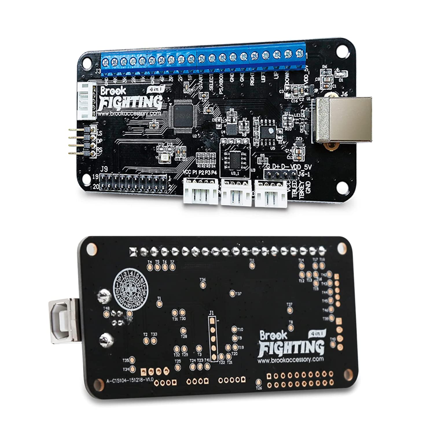 Universal Fighting Board with Headers - Arcade Game Controller for PC, PS4, PS5, Switch - Perfect for Fighting Games, Retro Gaming & Esports Tournaments