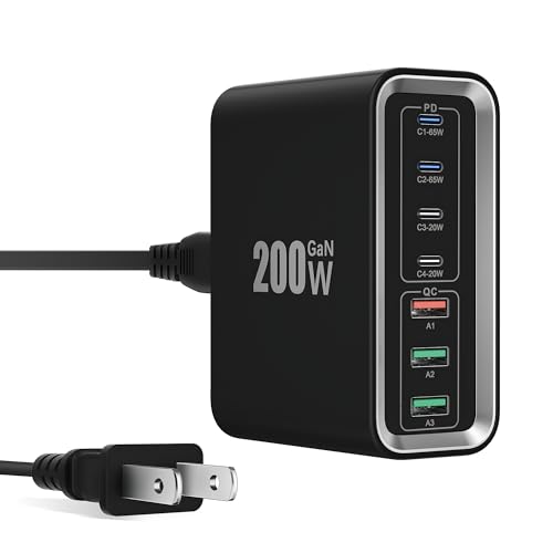 200w 7-Port Black