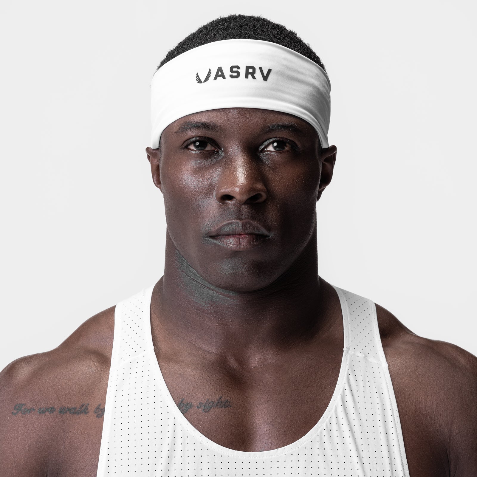 ASRV WarpFlexx™ White Headband - Adjustable & Breathable for Running, Yoga, and Workouts - Stay Comfortable During Sports & Outdoor Activities