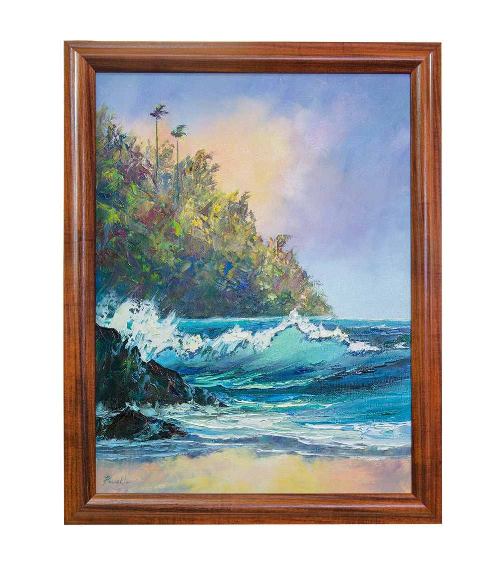 Original Windward Coast Painting by Michael Powell - 18x24 Inch Seascape Artwork for Home & Office Decor | Beach & Coastal Wall Art