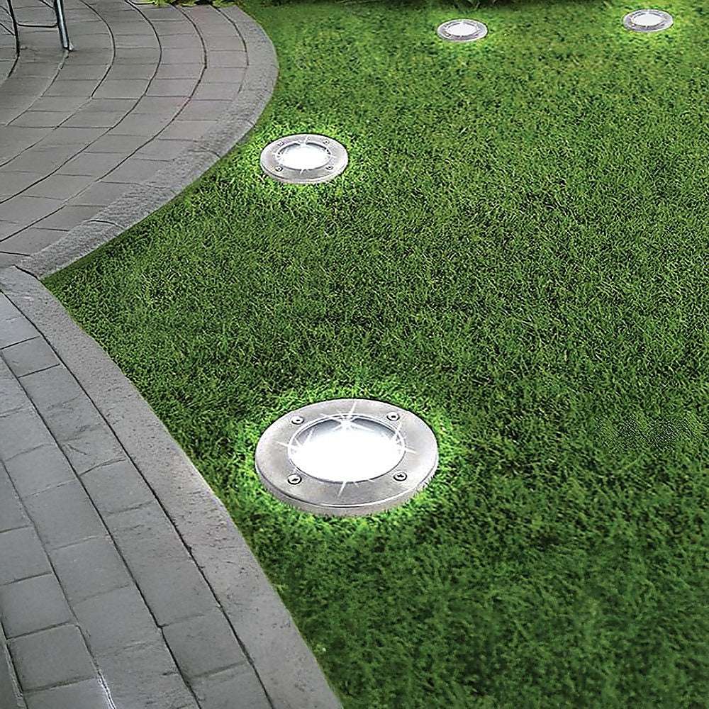 12 Pack Solar Powered LED In-Ground Lights - Waterproof Outdoor Landscape Lighting for Garden, Deck, Pathway, Driveway & Yard - Energy Efficient Solar Path Lights for Nighttime Safety & Ambience