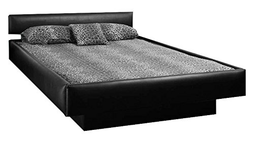 Organic Aspen Complete Waterbed with 5 Boards - Black Vinyl Upholstered King Size Waterbed Mattress for Ultimate Comfort and Support | Perfect for Master Bedrooms and Relaxation Spaces