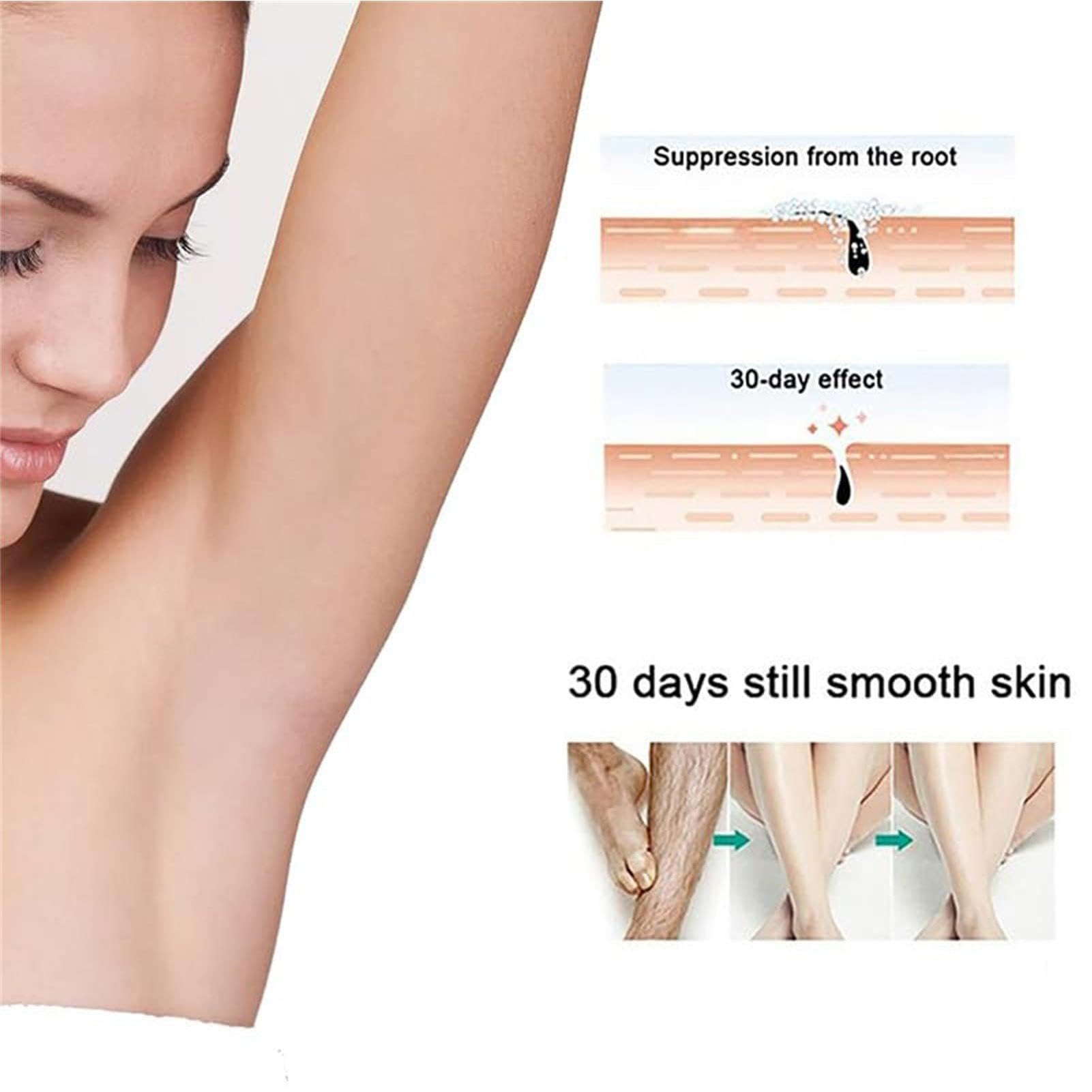 Hairslayer Body Hair Removal Powder Kit - Painless & Instant Hair Removal for Smooth Skin | Includes Glove & Brush | Gentle Skin Care for Men & Women | Perfect for Legs, Arms, Bikini Area & Full Body Hair Removal