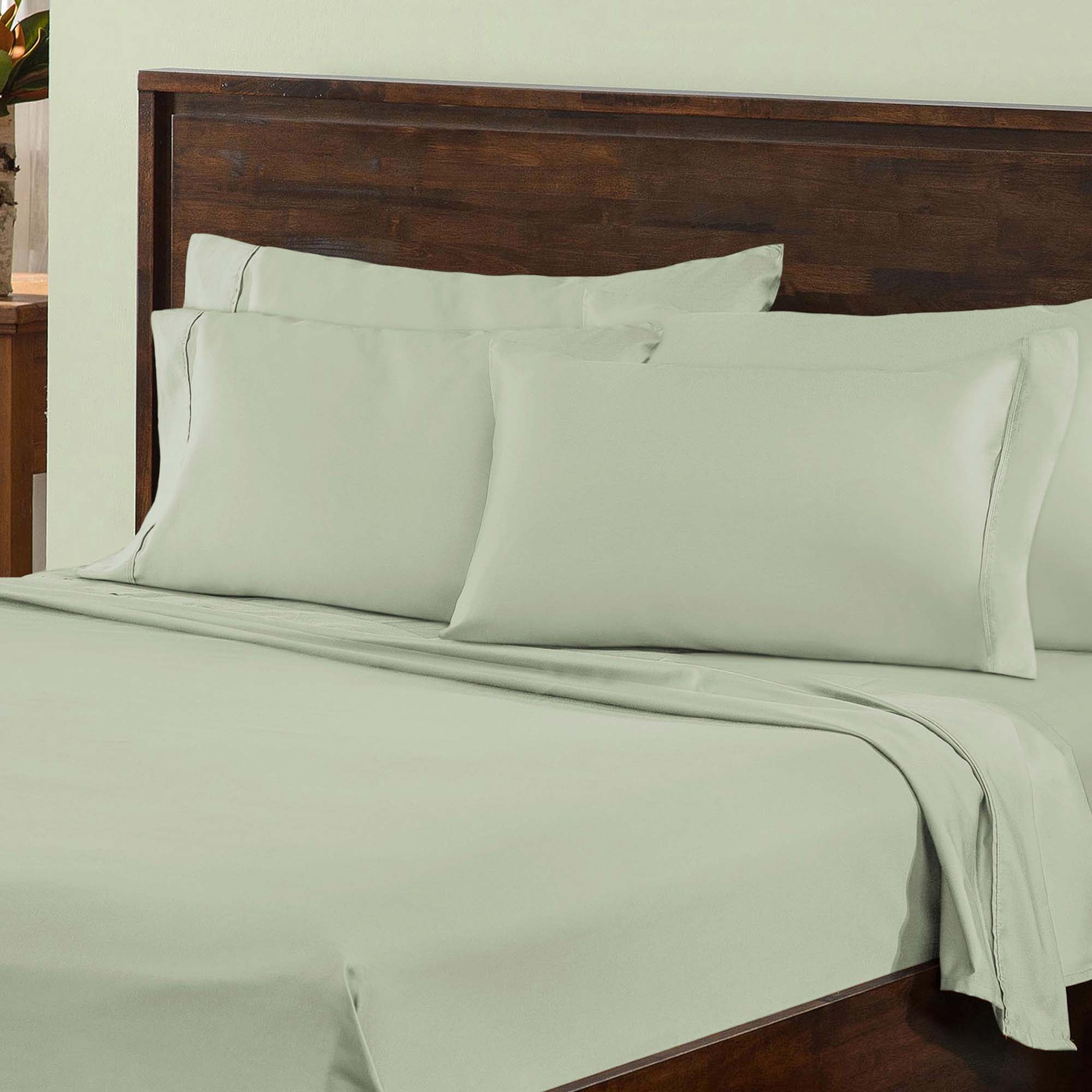 1000 Thread Count Cotton Rich Solid Deep Pocket Bed Sheet Set - Queen Size, Soft & Breathable for Ultimate Comfort - Perfect for Luxury Hotels, Guest Rooms & Cozy Home Bedding