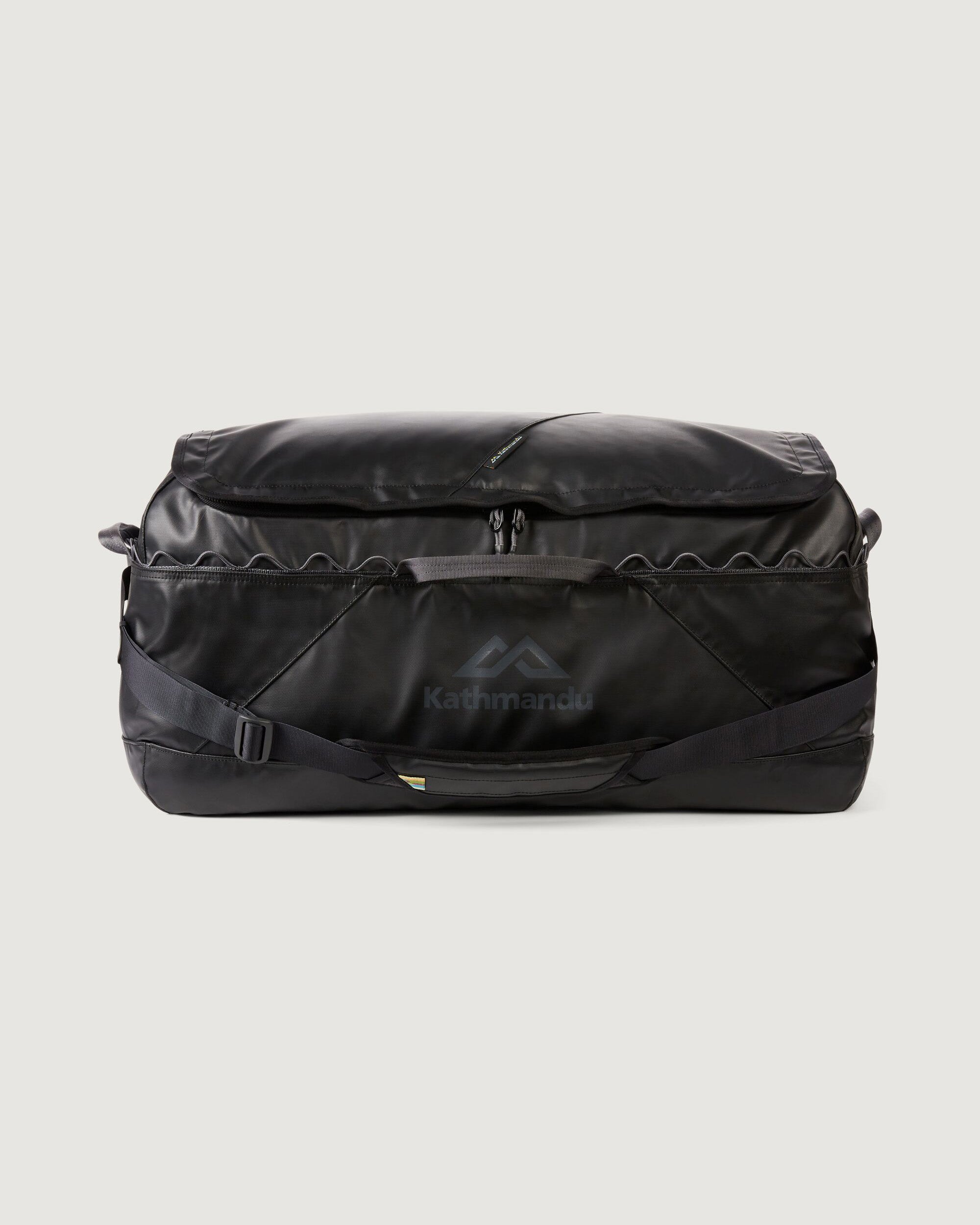 70L Indus Duffel Bag - Large Waterproof Travel Duffle for Gym, Camping & Weekend Trips - Black