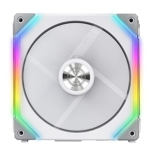 Lian Li UNI Fan SL120 Single Pack - 120mm PWM PC Case Fan, White (UF-SL120-1W) - High Airflow Quiet Cooling for Gaming PC, Workstation & Desktop Computer Builds