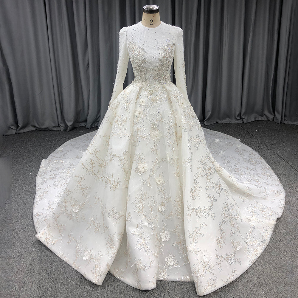 Serene Hill Mint Luxe Sweetheart Beaded Wedding Dress 2025 - High-End Custom Made Sexy Bridal Gown HA2525 | Perfect for Beach Weddings, Vow Renewals & Romantic Photoshoots