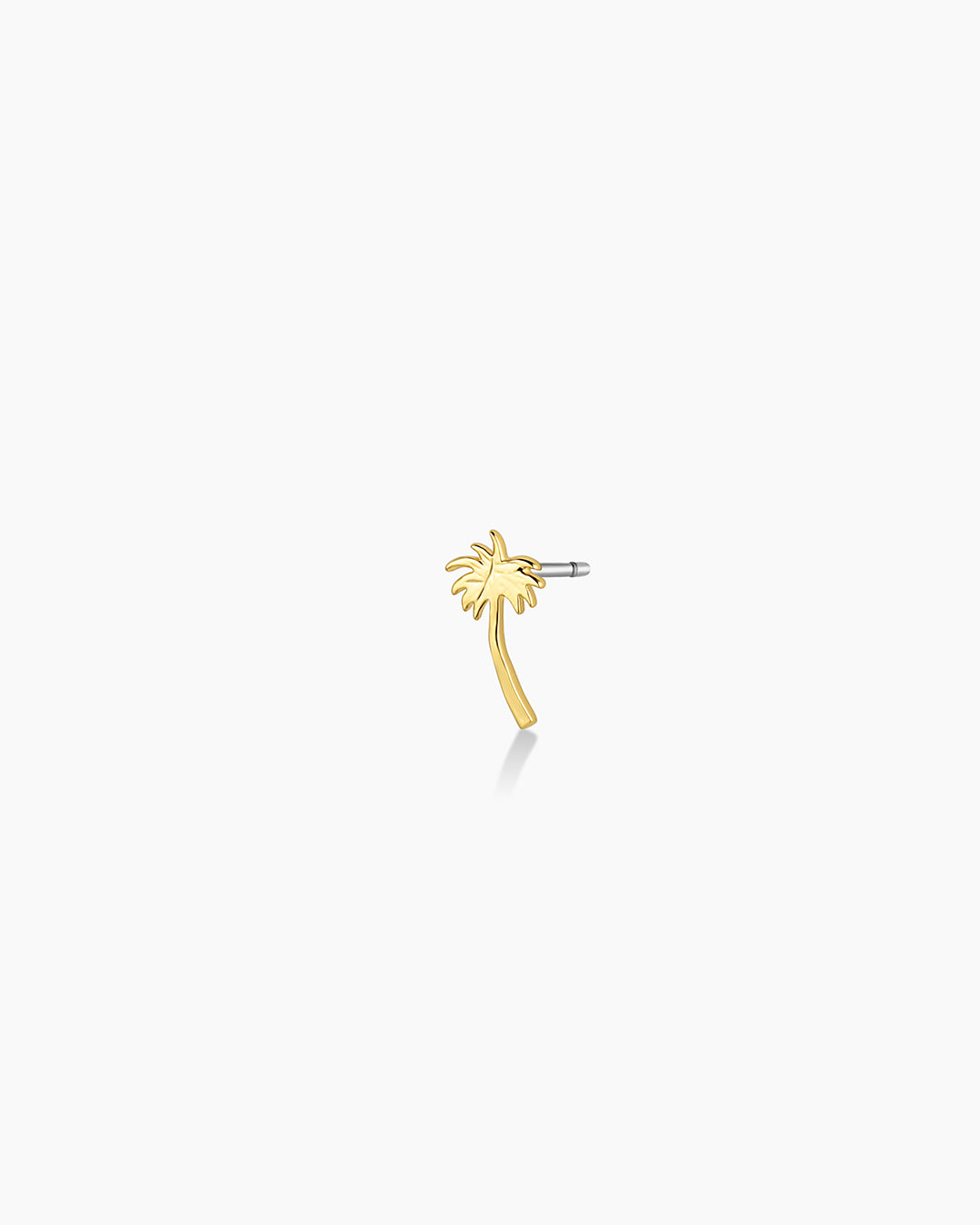 Palm Single Stud Earrings for Women - Minimalist Gold Stud Earrings for Daily Wear - Perfect for Work, Date Night & Casual Outfits