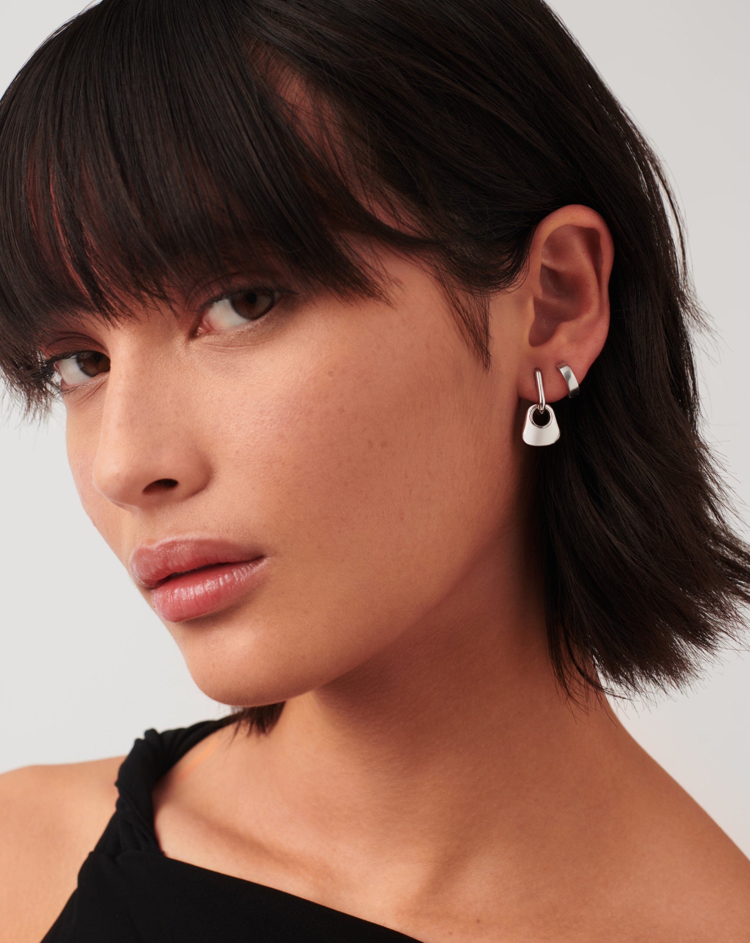 Chubby Tunnel Huggie Earrings | Sterling Silver Hoop Earrings for Women | Perfect for Everyday Wear & Special Occasions