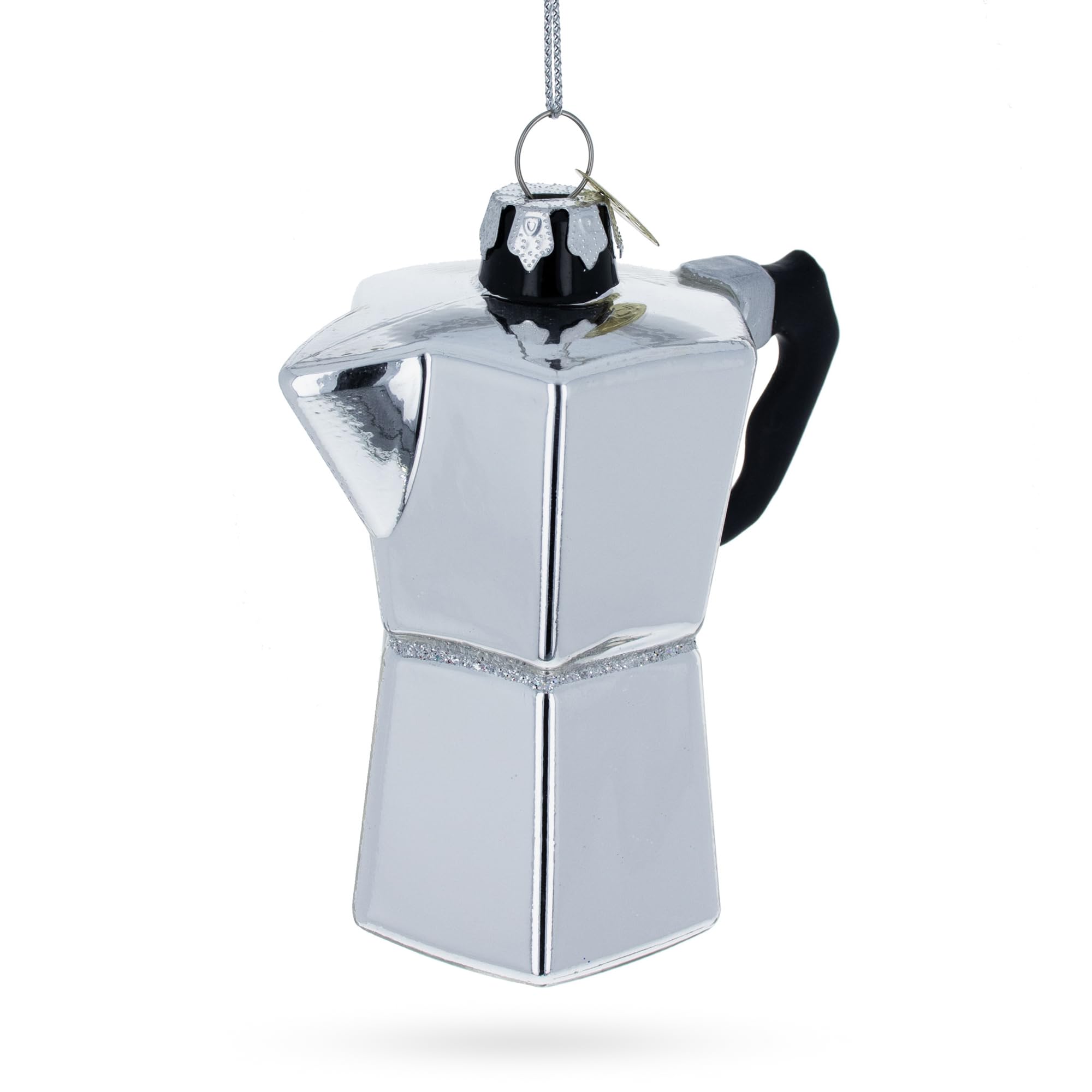 Premium Espresso Maker Coffee Lover Glass Ornament - Handcrafted Christmas Tree Decoration for Coffee Enthusiasts | Perfect for Holiday Gifts, Home Decor, and Office Festive Atmosphere