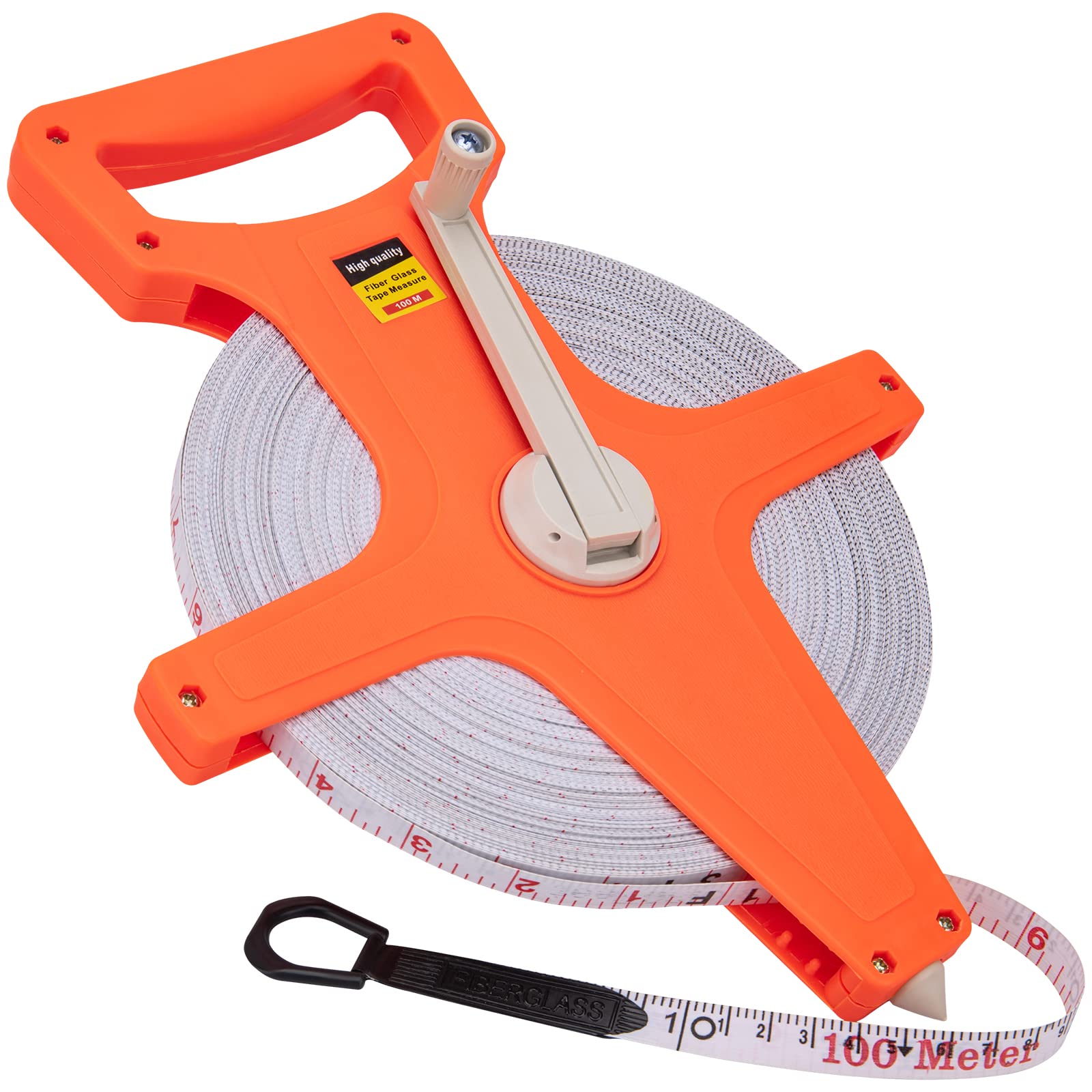 330ft Open Reel Fiberglass Tape Measure - Dual-Sided with Feet/Meters (1/2
