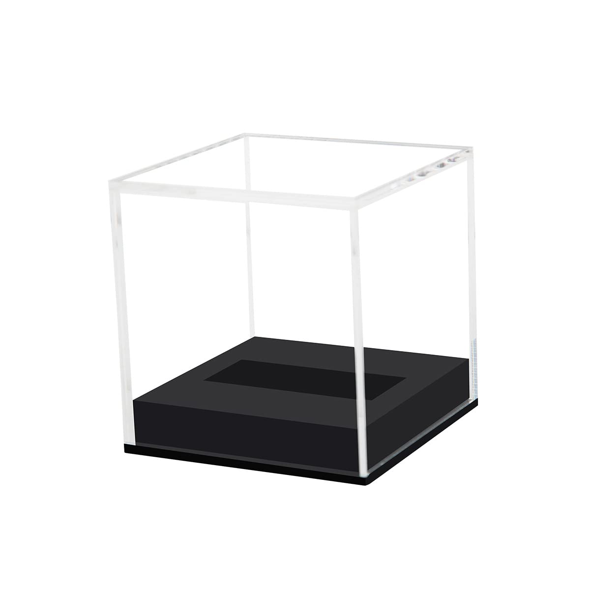 Clear Acrylic Hockey Puck Display Case with Base - Dustproof Storage Holder for Sports Collectibles & Memorabilia - Perfect for Showcasing Game-Used Pucks in Home, Office or Man Cave
