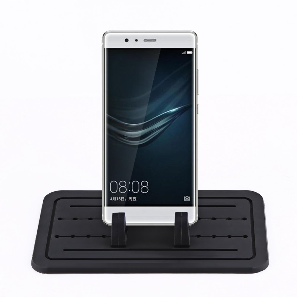 Universal Silicone Car Phone Holder - Anti-Slip Dashboard Mount for Smartphones, Perfect for Driving & Office Use