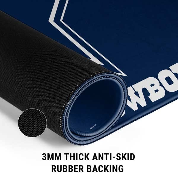 Skinit Extra Large Gaming Mouse Pad - Officially Licensed NFL Dallas Cowboys Distressed Design | Non-Slip Rubber Base, Stitched Edges & Waterproof Surface | Perfect Desk Mat for PC, Keyboard & Mouse | Ideal for Gaming, Office Work & Home Computer Setup