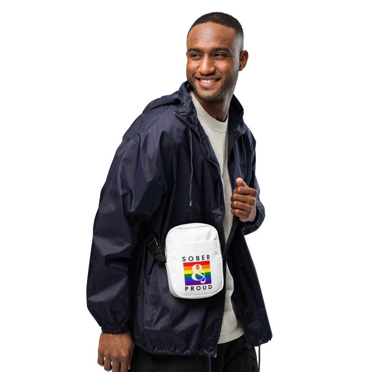 Sober & Proud Utility Crossbody Bag - Stylish and Functional for Everyday Use, Recovery Meetings, and Outdoor Activities