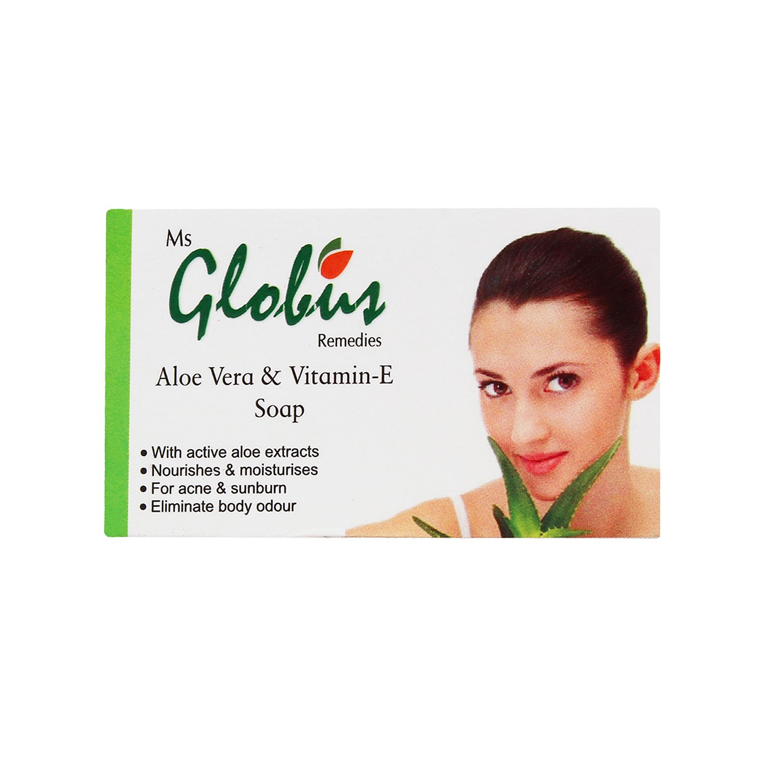 Globus Remedies Aloe Vera Vitamin-E & Milk Cream Soap Bar - 75g (Pack of 4) | Moisturizing & Gentle Cleansing for Dry & Sensitive Skin | Face & Body Wash for Daily Skincare Routine