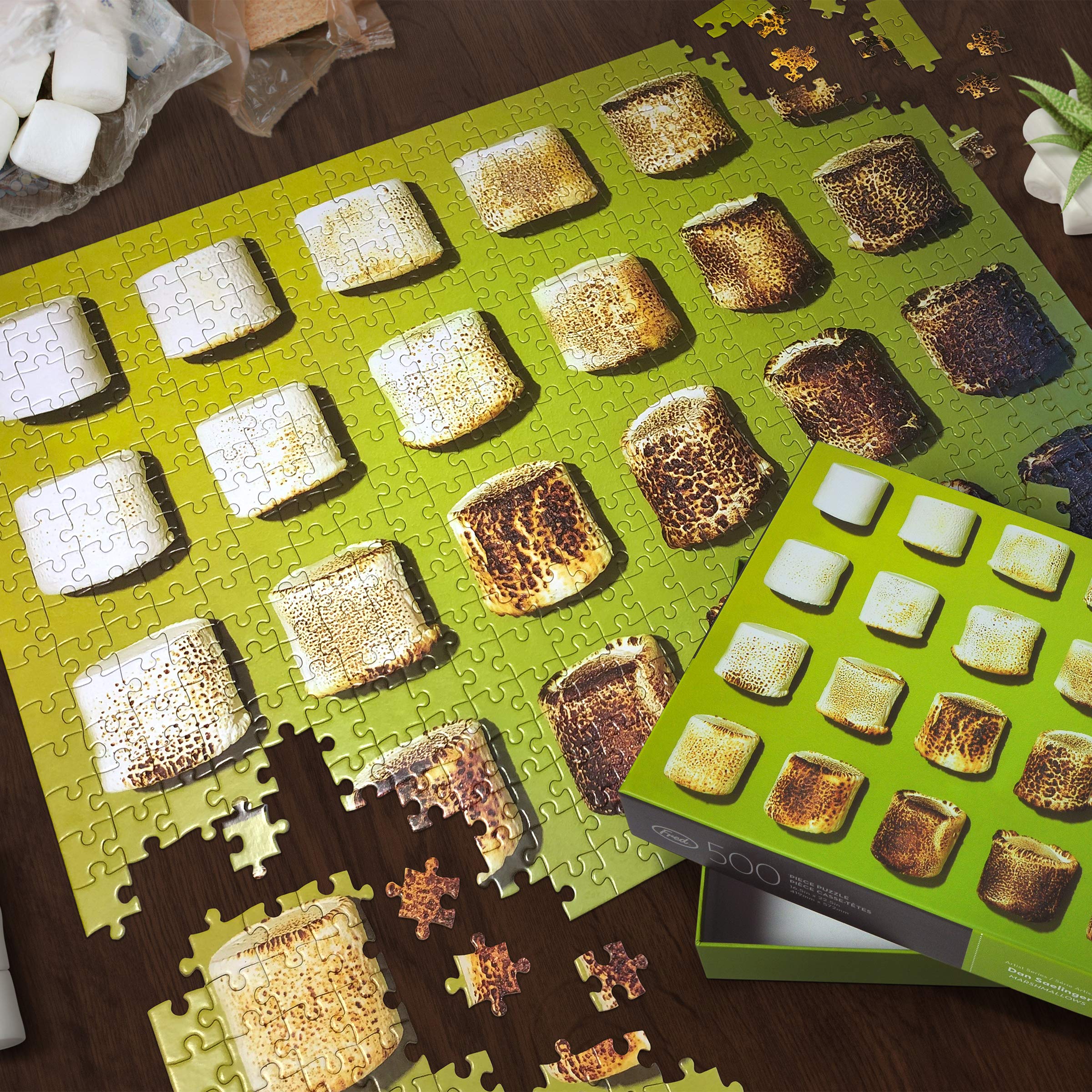 Genuine Fred MARSHMALLOWS 500-Piece Jigsaw Puzzle by Dan Saelinger - Fun Family Game Night Activity & Home Decor