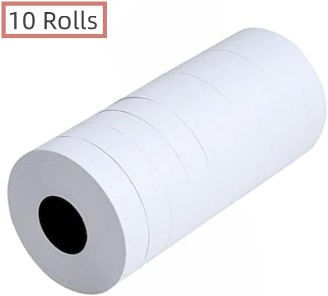10 Rolls Label Paper for MX-6600 MX-6602 YH-689 - 2-Line Price Tag Marking Gun Labels (Gun Not Included) - Perfect for Retail Pricing, Warehouse Organization & Inventory Management