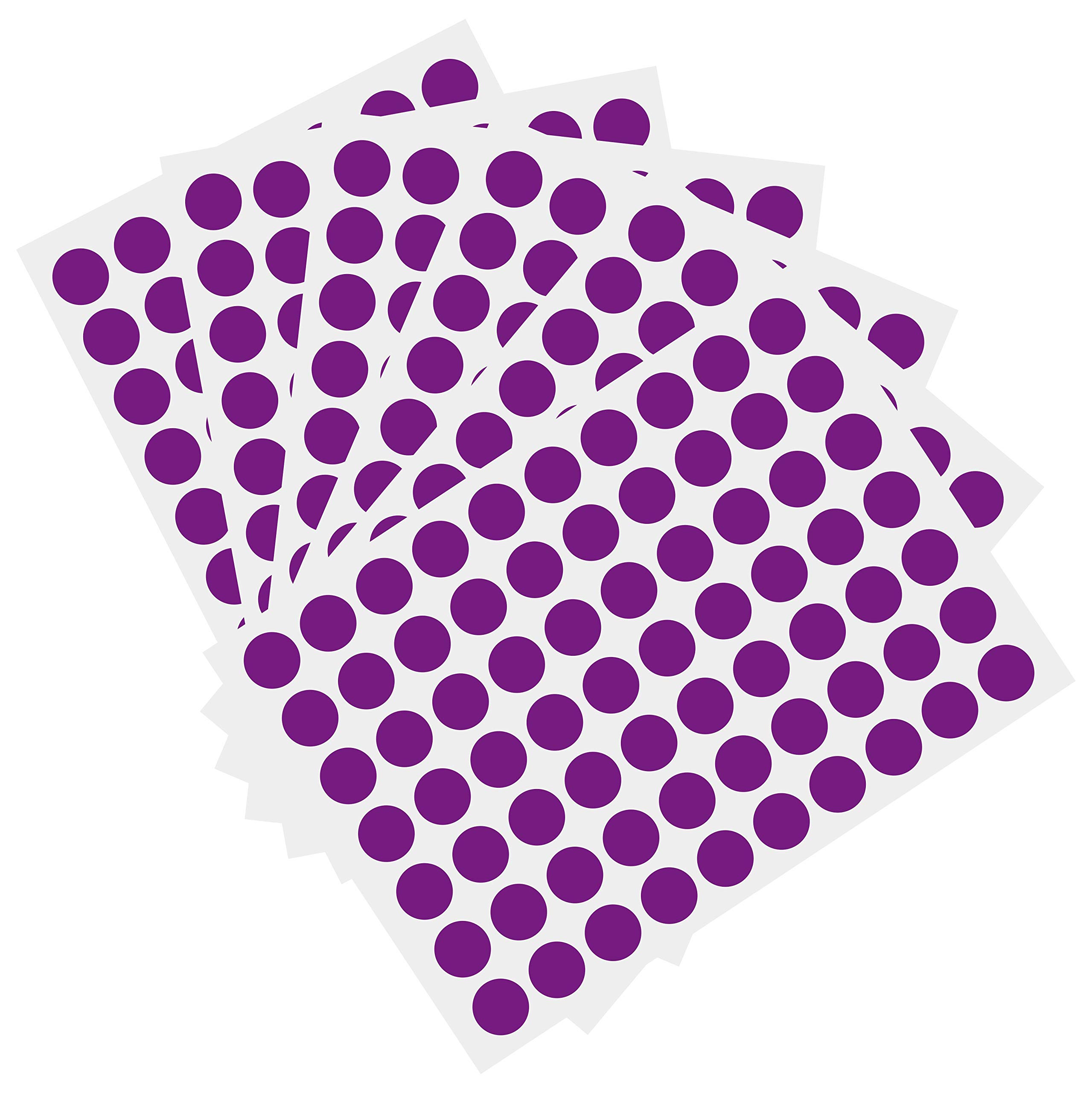 1050 PCS 3/4 Inch Round Color-Coded Dot Stickers - Multi-Purpose Labeling Dots for Classroom Organization, Office Filing & Home Storage (Purple) - Perfect for Color Coding, Inventory Management & DIY Projects