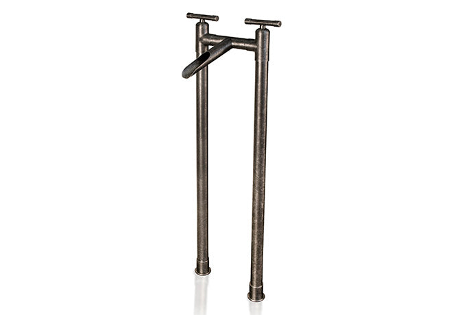 Premium Floor Mount Tub Filler with Elegant Waterfall Spout - Luxury Bathroom Fixture for Modern & Spa-Like Showers