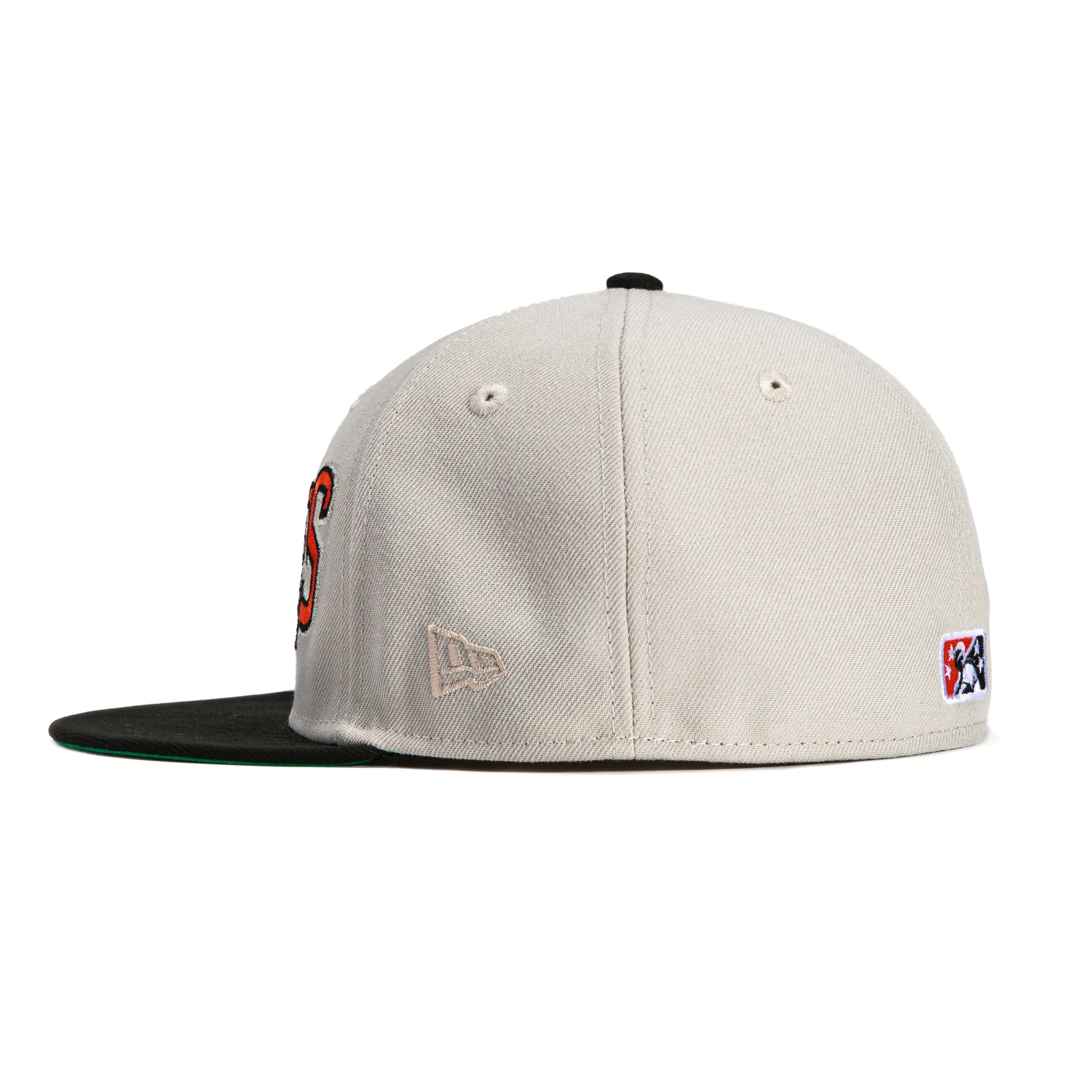 New Era 59Fifty Fresno Grizzlies 20th Anniversary Patch Snapback Hat - Stone & Black - Official MLB Baseball Cap for Men & Women - Perfect for Games, Collecting & Streetwear Fashion