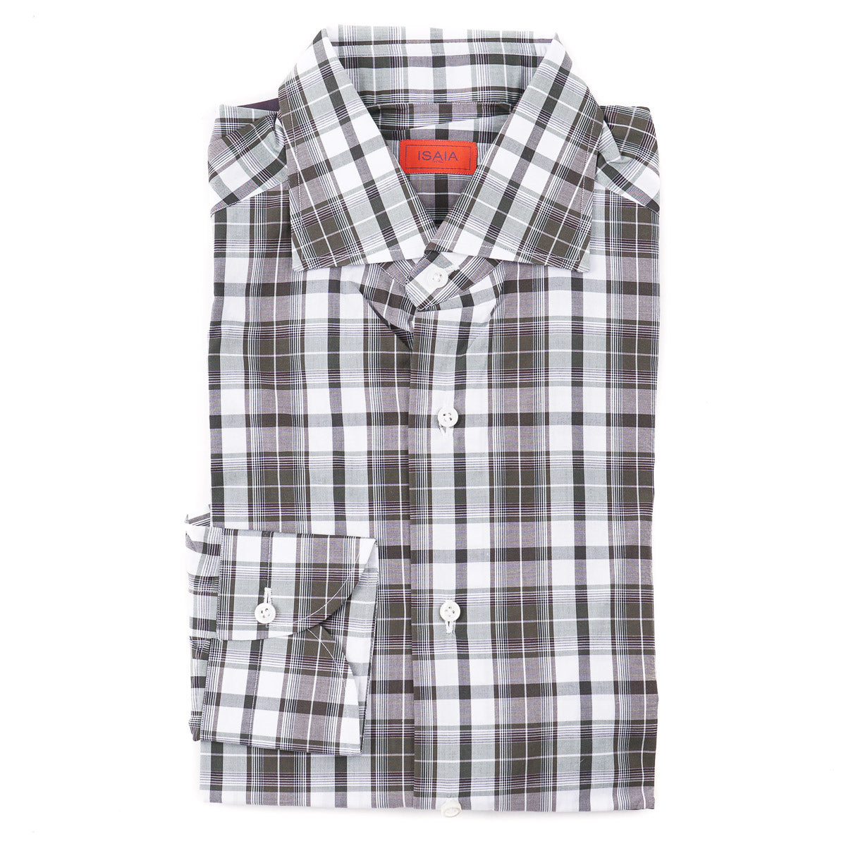 Isaia 'Mix' Lightweight Cotton Shirt for Men - Breathable Casual Button Down Shirt for Office, Travel & Summer Outfits