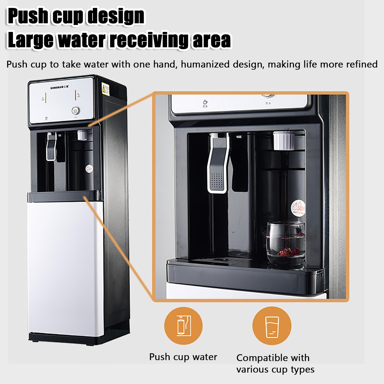 Hot and Cold Water Dispenser for Office - Instant Hot & Chilled Water for Tea, Coffee & More | Energy Efficient Countertop Appliance for Break Rooms & Workspaces