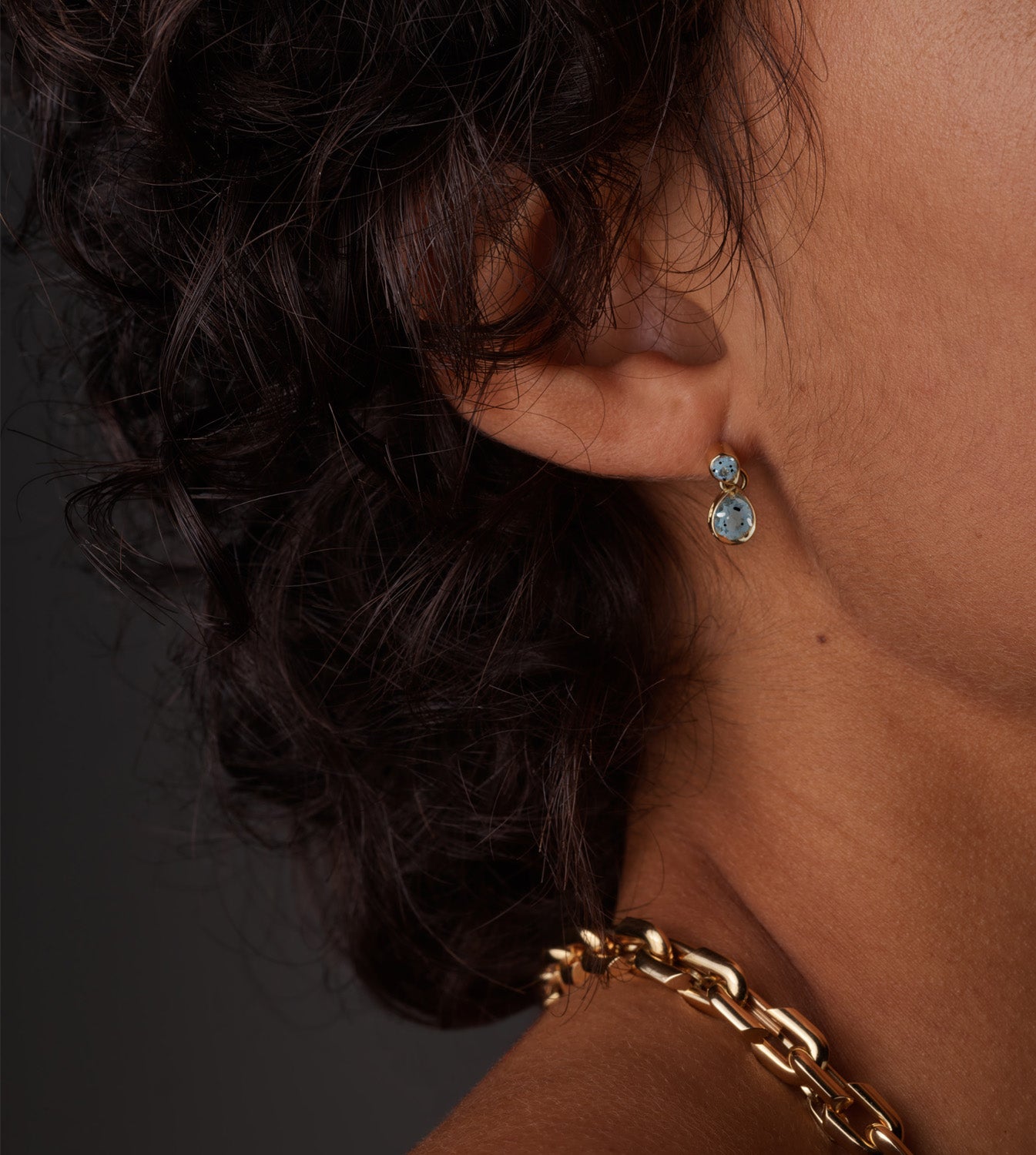 Forever & Always Aquamarine Gemstone Double Drop Earrings – Elegant Dangling Jewelry for Women | Perfect for Weddings, Anniversaries & Date Nights