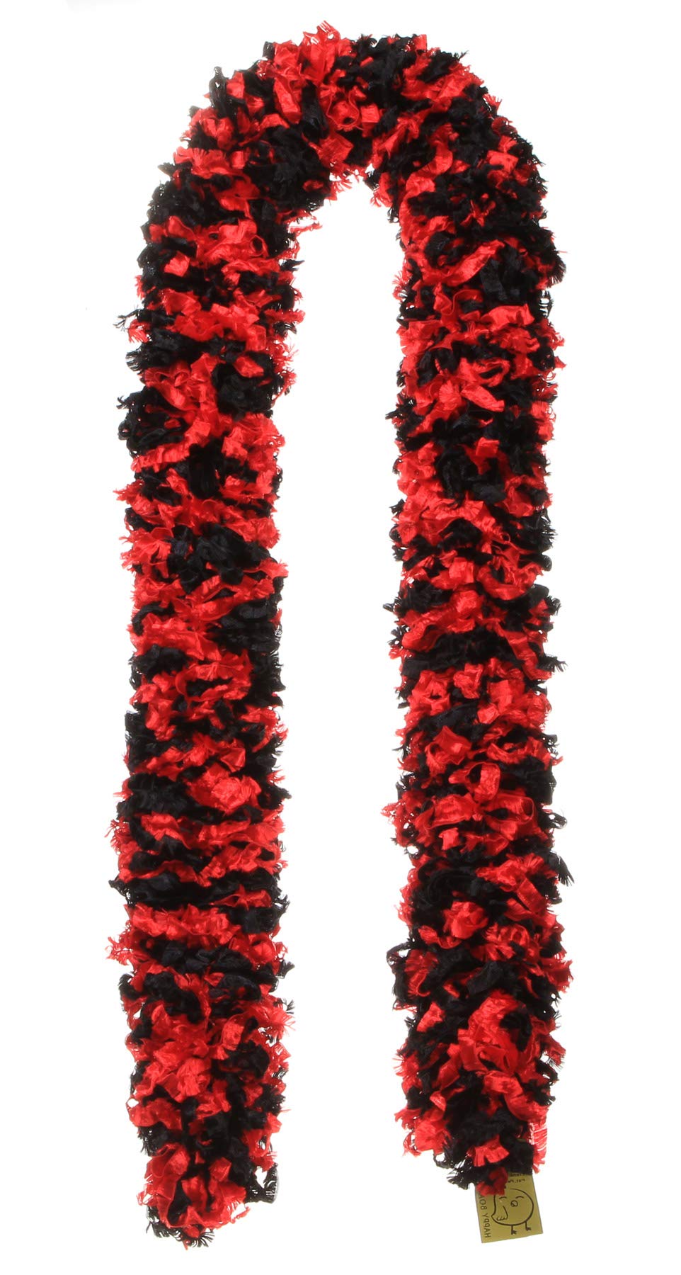 Original Featherless Boa Scarf - Black & Red Fashion Accessory for Women, Perfect for Parties, Weddings, and Evening Events