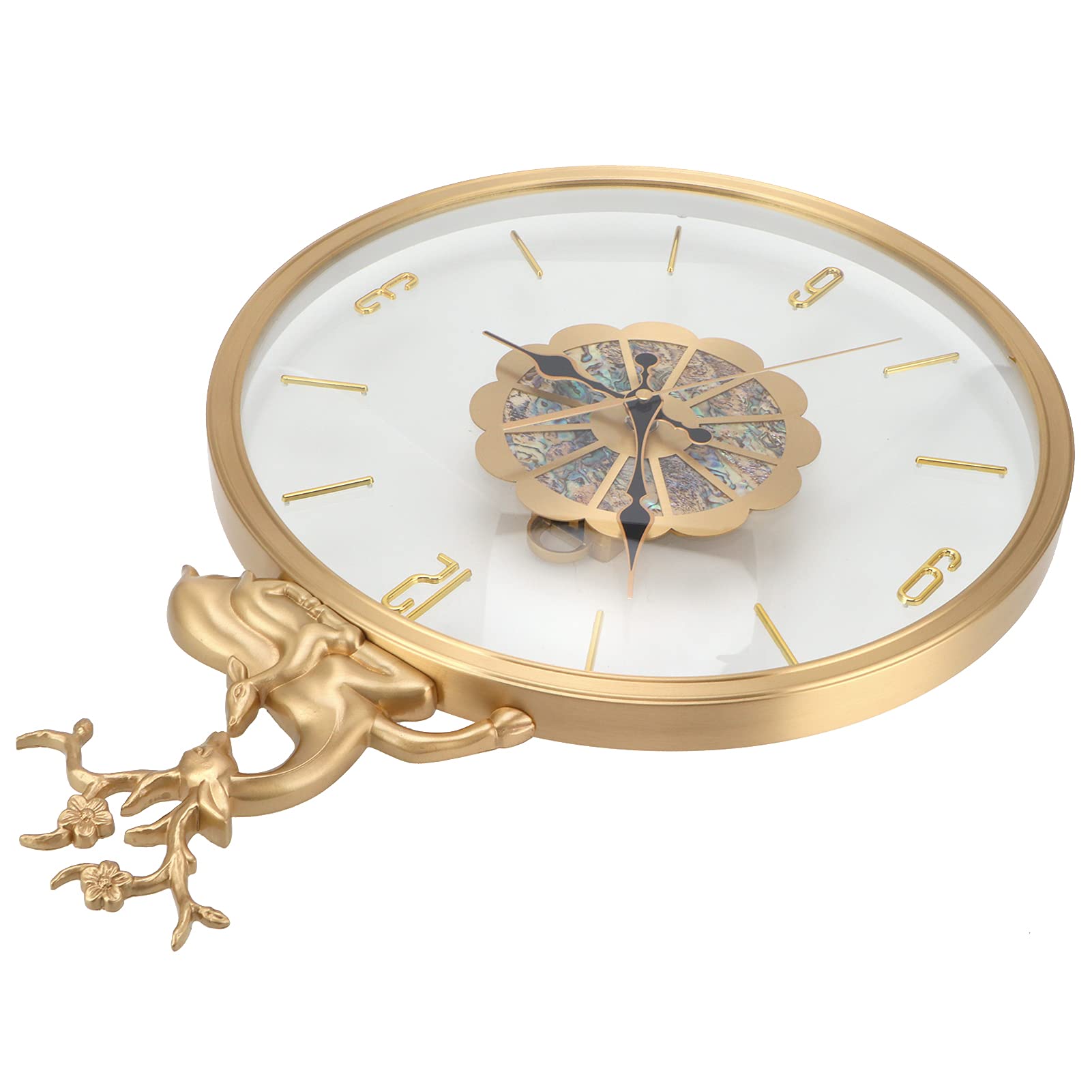 Premium Wall Pendulum Clock - 19.7x13.8 Inches - High Accuracy (±0.8~+1.2 Seconds/Day) - Elegant Decorative Clock for Living Room, Bedroom & Dining Room - Perfect for Home, Office & Vintage Decor