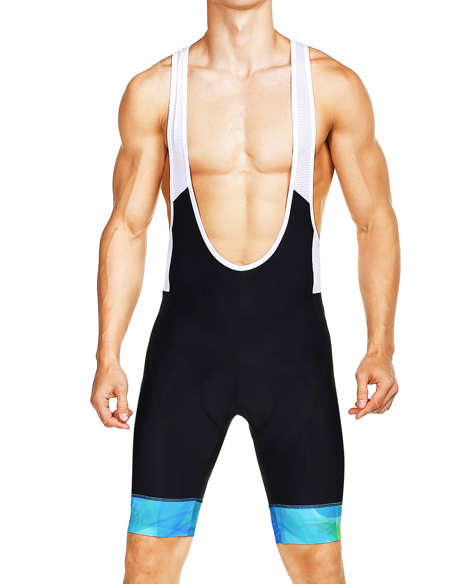 **MUCUBAL Men's Cycling Bib Shorts – 3D Breathable Padded Bike Shorts with Elastic Compression for Comfort & Performance – Ideal for Road Biking, Spinning & Indoor Cycling**