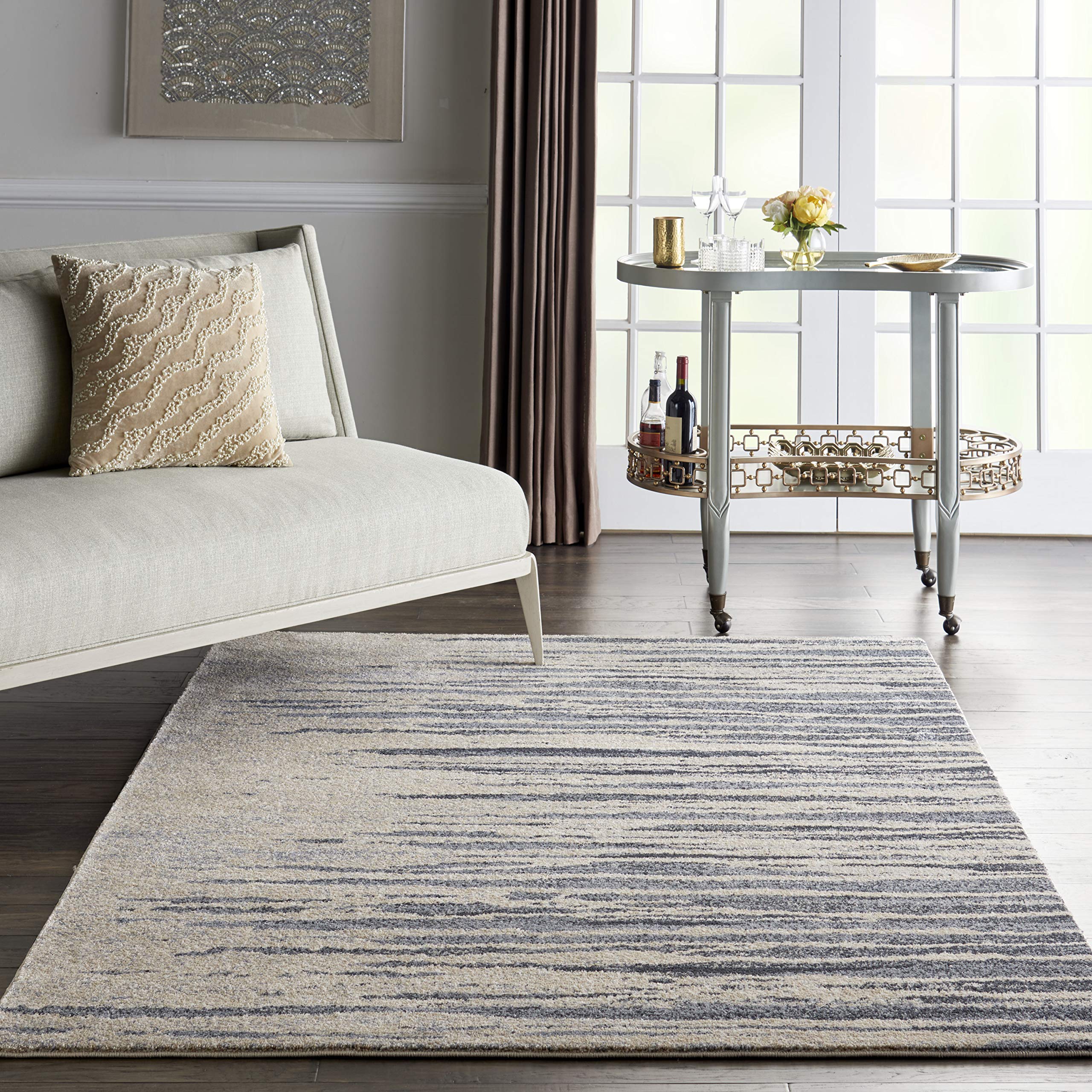 Kathy Ireland Home Moroccan Celebration Modern Blue/Beige 5'3