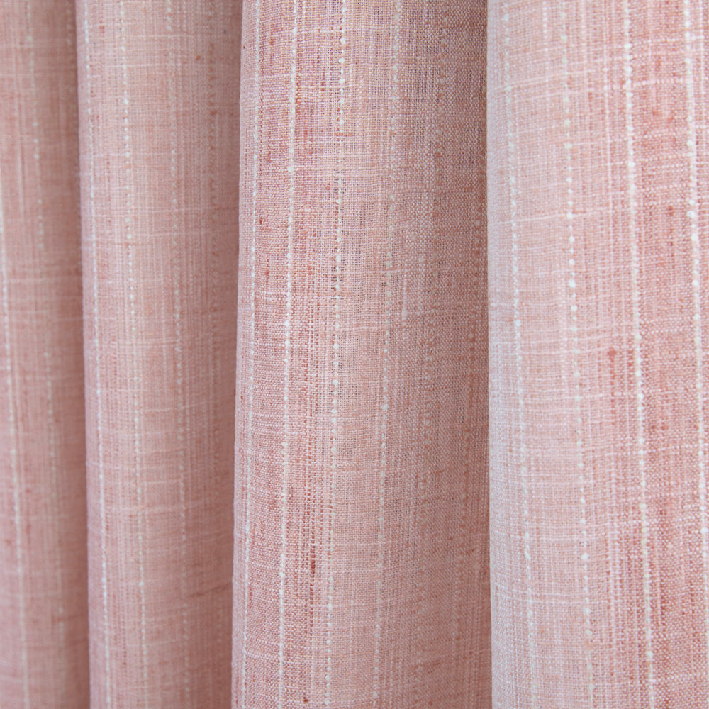 Premium Hyden Stripe Fabric - Soft Blush Pink Cotton Blend for Upholstery, Curtains & DIY Home Decor Projects