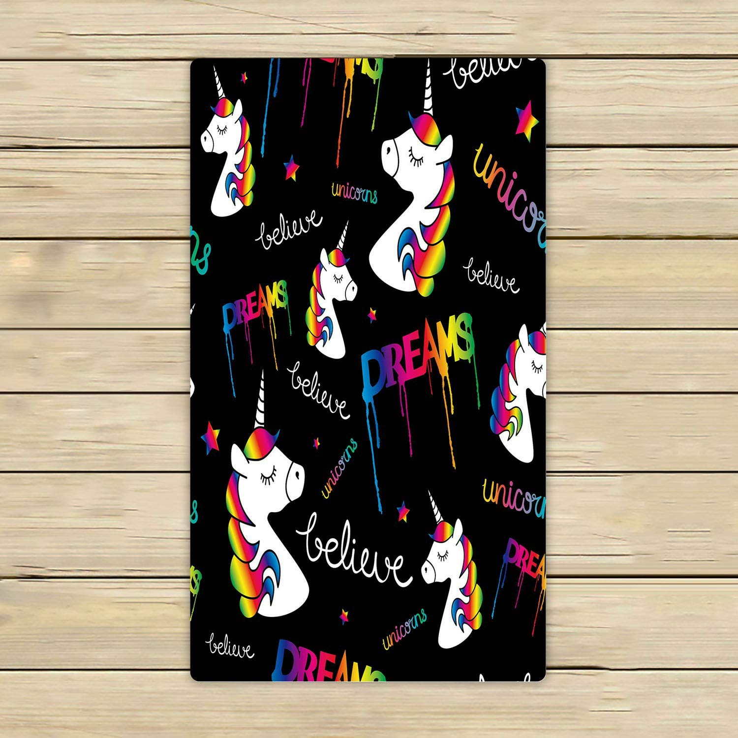 ECZJNT Unicorn Dreams Magical Beach Towel - Soft Absorbent Bath & Shower Towel for Women, Kids - 16x28 Inch - Perfect for Pool, Beach, Travel & Home Decor