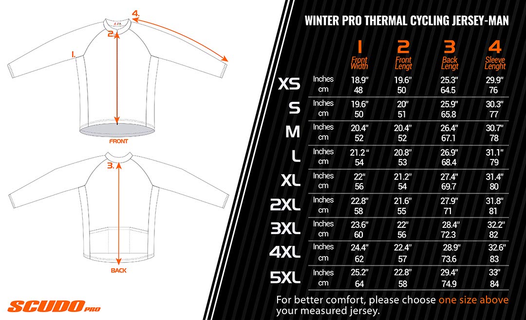 ScudoPro Thermal Long Sleeve Cycling Jersey for Men - USA State Icon Design, Breathable & Moisture Wicking - Perfect for Winter Biking, Road Cycling & Outdoor Sports
