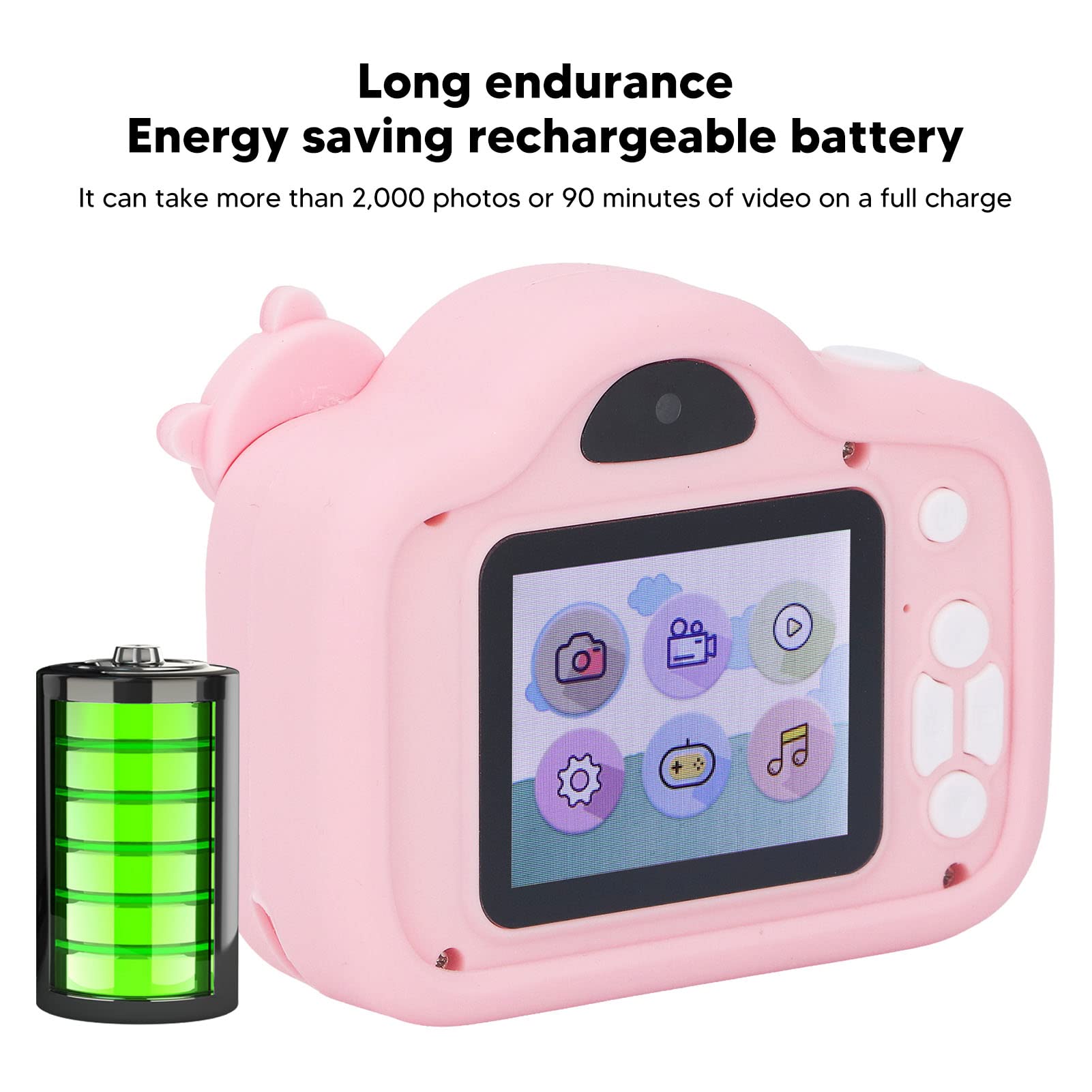 NLDGR Mini Kids Camera - 2.0 Inch HD Screen 2000W Pixels Digital Video Camera for Boys Girls Teens Students | Perfect for Birthday Gifts, Travel Photography & First Camera Experience