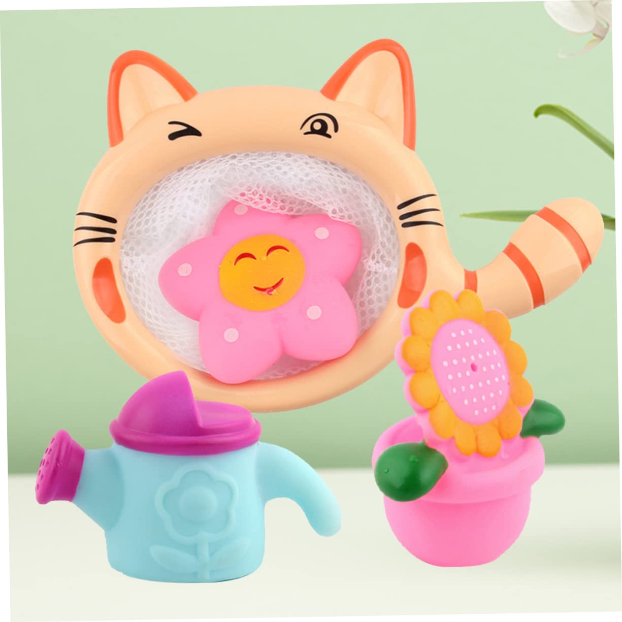 HEMOTON 12-Piece Sea Animal Bath Toys Set - Colorful Kitten & Marine Creature Bathtub Toys for Kids, Fun Bath Time & Pool Play (Durable, Non-Toxic) - Perfect for Toddler Bath Time, Sensory Play & Ocean-Themed Parties