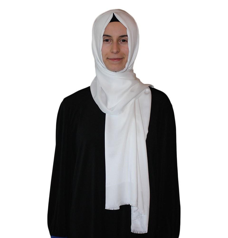 Aker Solid Shawl 1002SLK 913 White - Elegant Women's Winter Scarf for Office, Party & Casual Wear - Soft & Warm Fashion Accessory