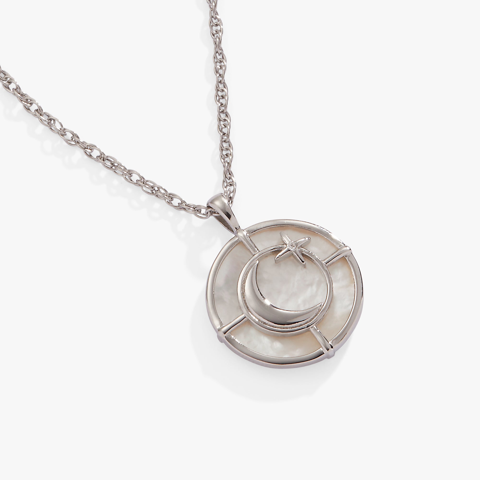 Genuine Mother of Pearl Signature Pendant Necklace for Women - Elegant White Shell Jewelry Gift for Birthday, Anniversary & Special Occasions