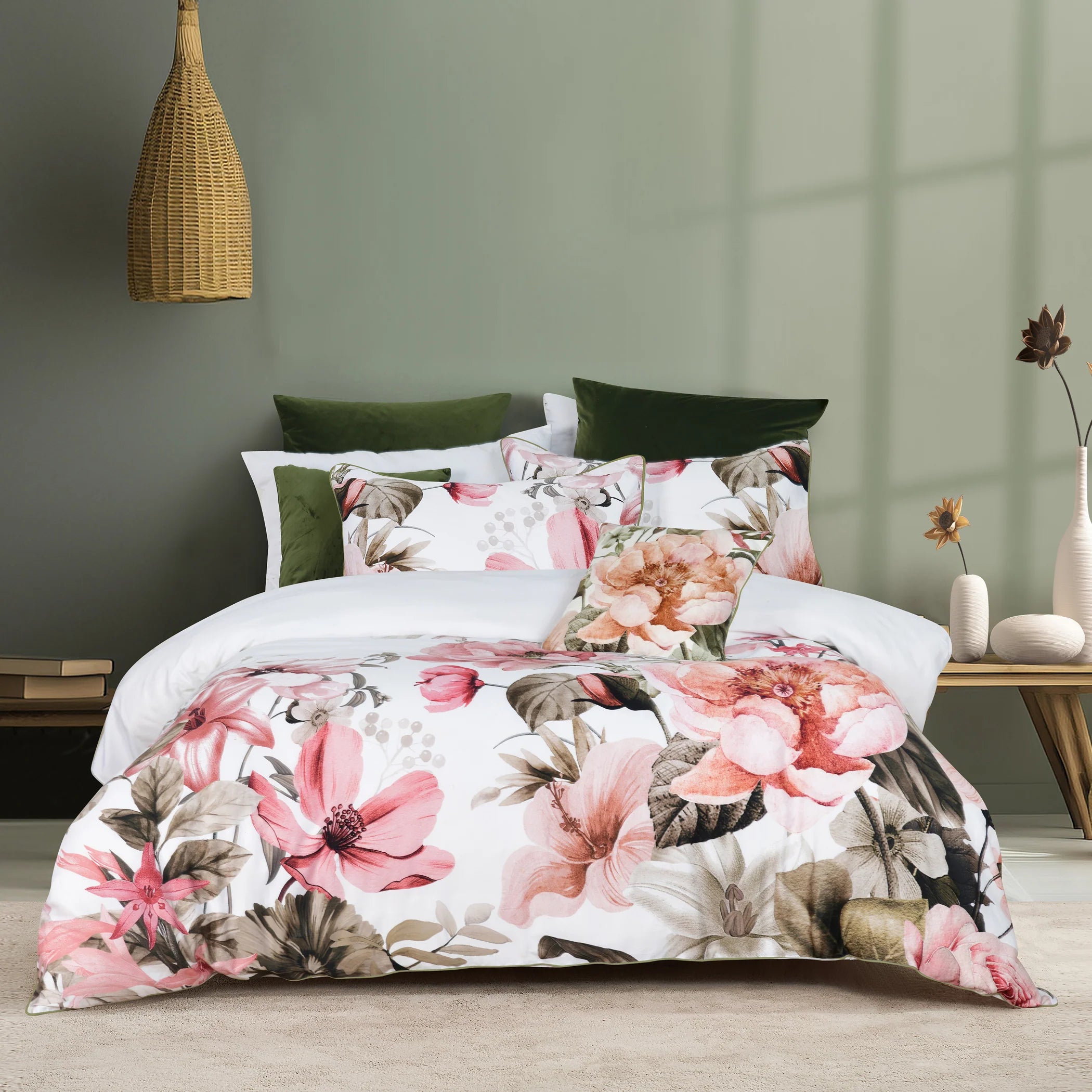 Eliana White Quilt Cover Set by Bianca - Luxury 100% Cotton Queen Size Bedding Set with Pillowcases, Soft & Breathable for All Seasons - Perfect for Master Bedroom, Guest Room, and Hotel Decor