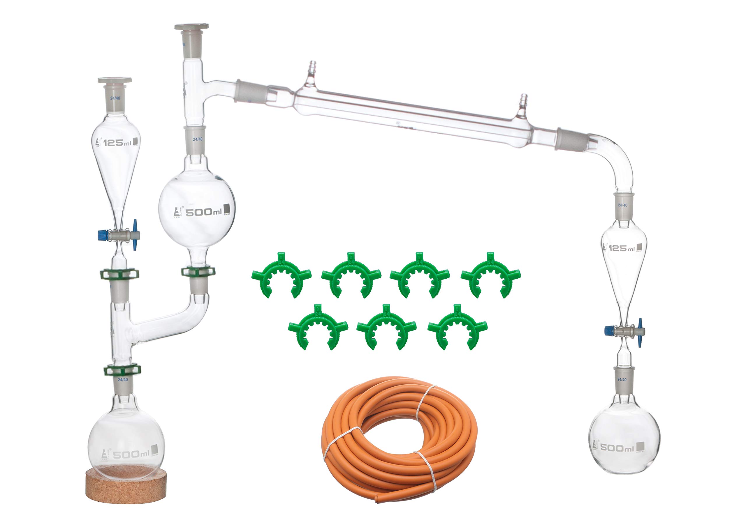 Premium 23-Piece Essential Oils Extraction Kit - Borosilicate Glass Steam Distillation Apparatus for Aromatherapy, DIY Perfumes & Home Spa Use
