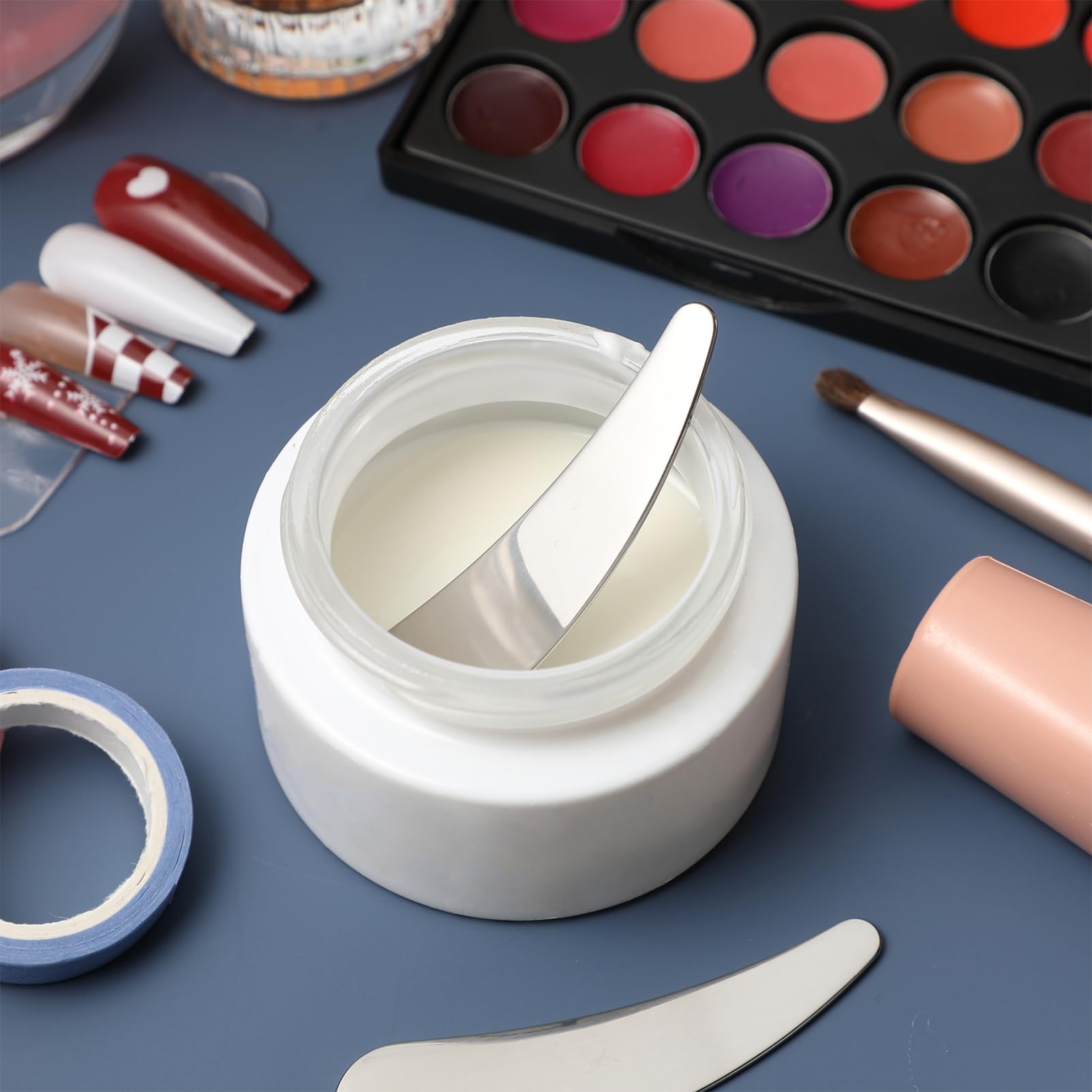 Beaupretty 2-Pack Reusable Facial Cream Spatula - Cosmetic Beauty Scoop for Skincare & Makeup Application - Esthetician Supplies for Jars, Bottles & Tubes